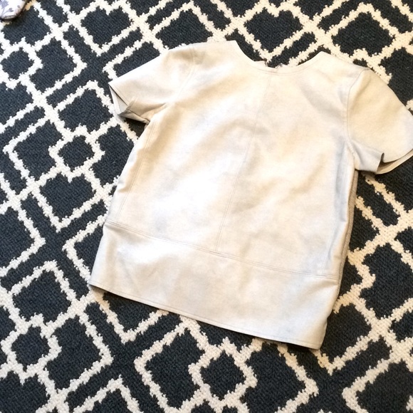 NWOT Loft top, Faux leather front & Rayon Back - Picture 1 of 8